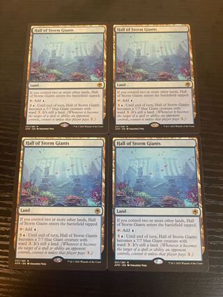 English four-card set Hall of Storm Giants/Hall of Storm Giants