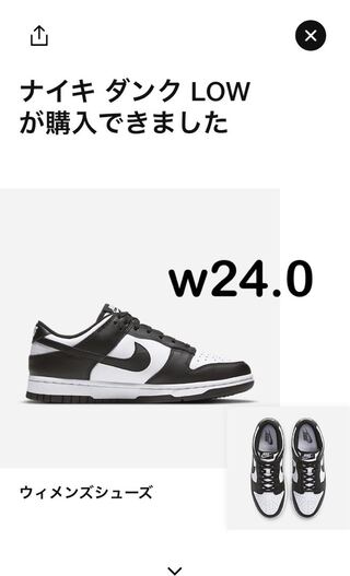 【w24cm】Nike WMNS Dunk Low "White/Black"パンダ 24cm