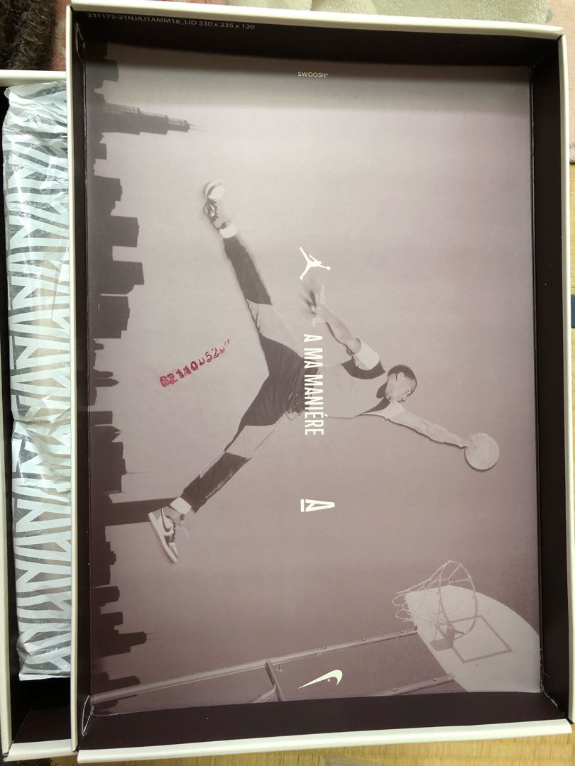 A Ma Ma Ma Niel x Nike Air Jordan 1 Retro High OG "Sail and Burgundy" DO7097-100 28cm