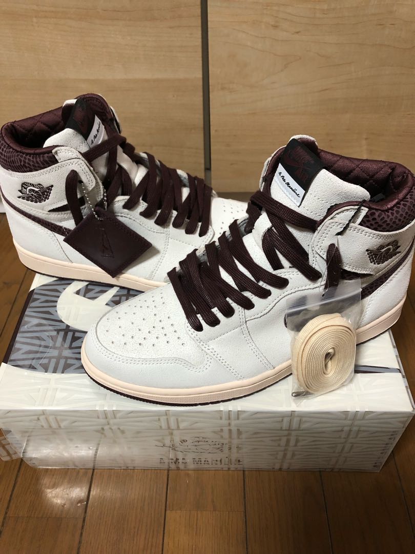A Ma Ma Ma Niel x Nike Air Jordan 1 Retro High OG "Sail and Burgundy" DO7097-100 28cm