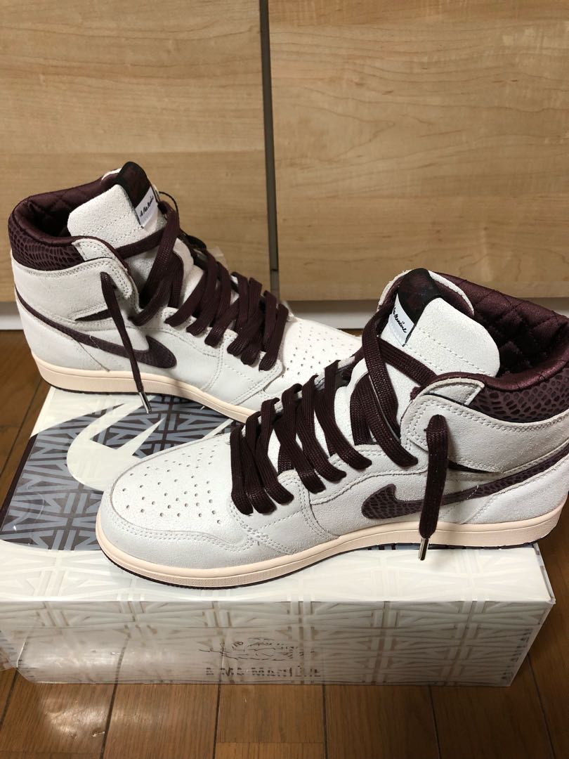 A Ma Ma Ma Niel x Nike Air Jordan 1 Retro High OG "Sail and Burgundy" DO7097-100 28cm