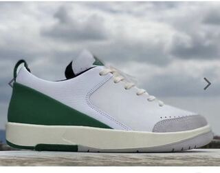 ニーナ・シャネル・アブニー × ナイキ ウィメンズ エアジョーダン2 ロー "ホワイト アンド マラカイト" 27cm