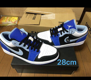 ナイキ エアジョーダン 1 ロー "ホワイト/ブラック/ブルー" DH0206-400 28cm