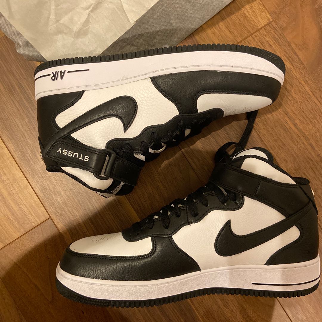 Stussy x Nike Air Riryoku 1 Mid "Black and Light Bone" 29cm