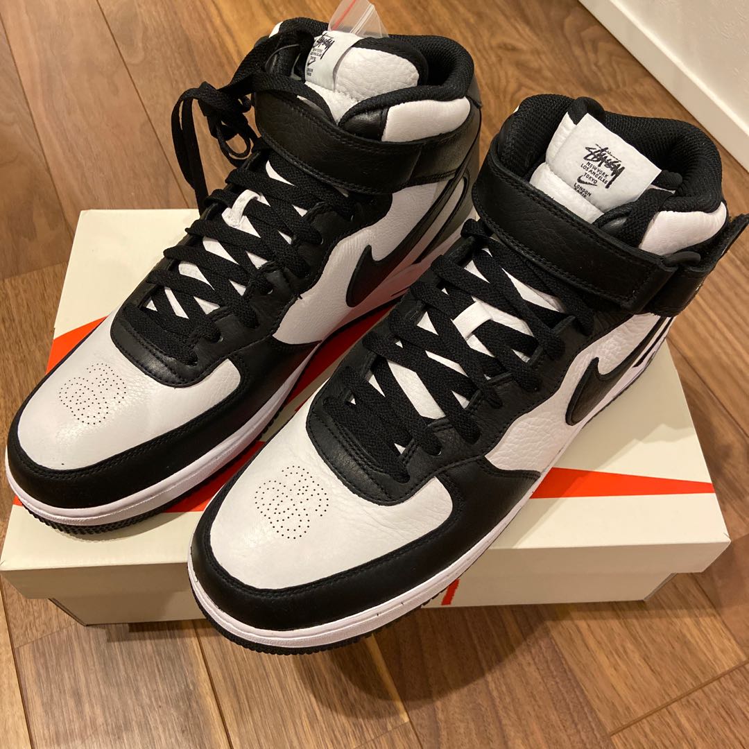 Stussy x Nike Air Riryoku 1 Mid "Black and Light Bone" 29cm