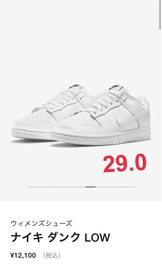 Nike WMNS Dunk Low "Triple White" 29.0 29cm