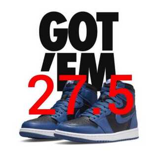 27.5 AIR JORDAN RETRO エアジョーダン1 NIKE ダークマリナーブルー dark mariner blue SNKRS 黒タグ付 27.5cm