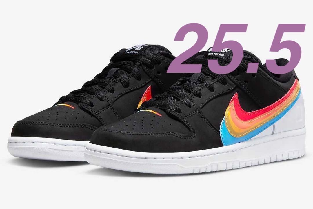 25.5 Polaroid x Nike SB Dunk Low Pro "Black" 25.5cm