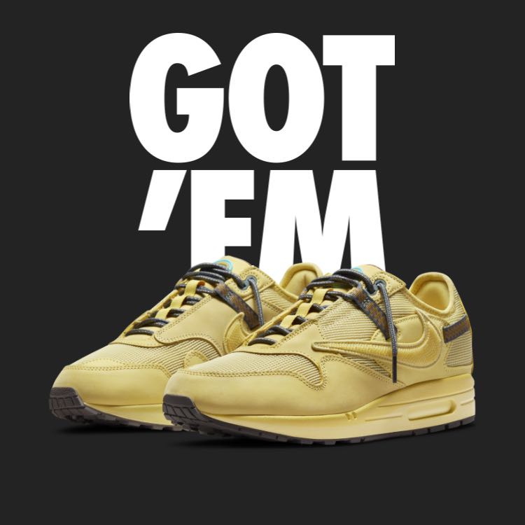 Travis Scott x Nike Air Max 1 "CACT.US Gold "26.5 26.5cm