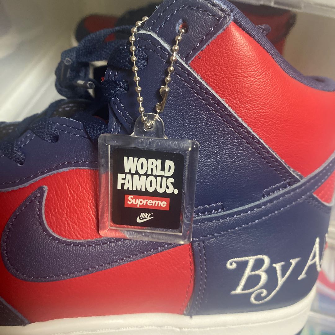 Supreme x Nike SB Dunk High by Any Means "Red/Ne Minarho Wight" DN3741-600 26.5cm