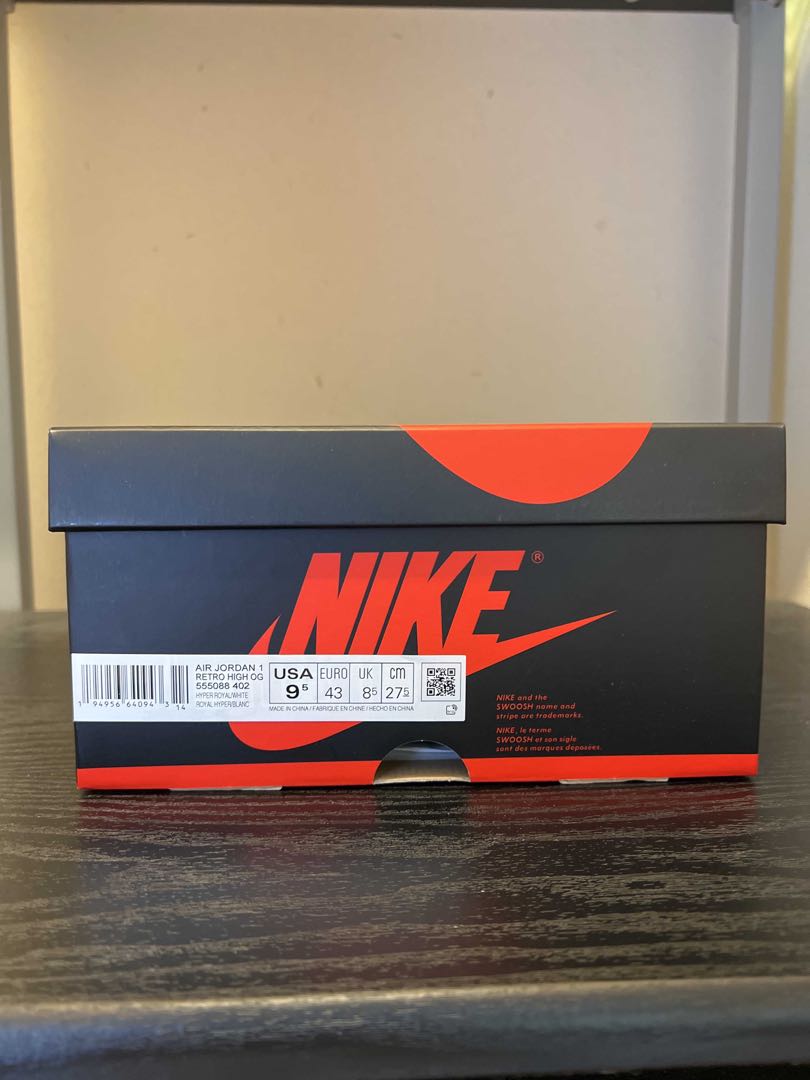 Nike Air Jordan 1 High OG "Hyper Royal" 27.5cm