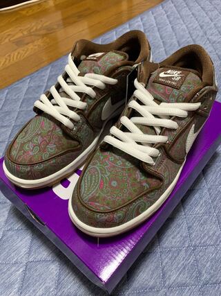 28cm ナイキ SB ダンク ロー PRM "ブラウンペイズリー" DH7534-200 28cm