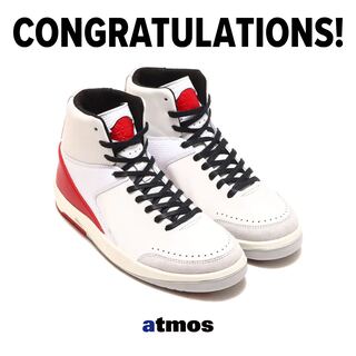 ニーナ・シャネル・アブニー × ナイキ ウィメンズ エアジョーダン2 ハイ "ホワイト アンド ジムレッド" DQ0558-160 23cm