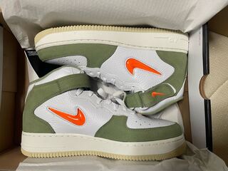 ナイキ エアフォース1 ミッドQS "オリーブグリーンアンドトータル オレンジ" 27.5cm