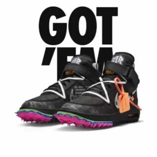 26.5cm オフホワイト×ナイキ エアフォース1 ロー ブラック AO4606-001 26.5cm