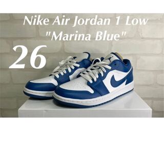 Nike WMNS Air Jordan 1 Low "Marina Blue" ナイキ ウィメンズ エアジョーダン1 ロー "マリーナブルー" 26cm 26cm