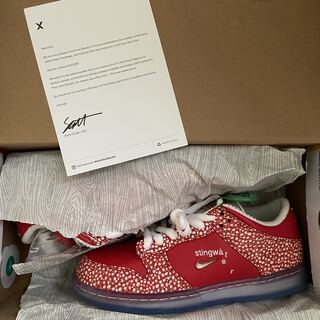 スティングウォーター × ナイキSB ダンク ロー "マジックマッシュルーム" DH7650-600 25.5cm