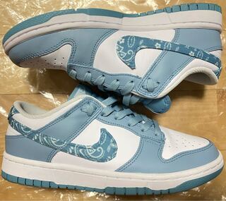 ナイキ ウィメンズ ダンク ロー ESS "ブルー ペイズリー" DH4401-101 25cm