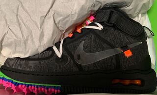 オフホワイト × ナイキ エアフォース1 ミッド "ブラック" 27.5cm