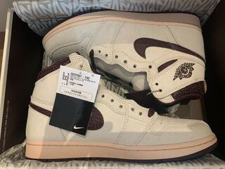 ア・マ・マニエール × ナイキ エアジョーダン1 レトロ ハイ OG "セイルアンドバーガンディ" 28cm