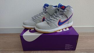 ナイキ SB ダンク ハイ "ラッシュ ブルー アンド チーム オレンジ/ニューヨーク メッツ" 28cm