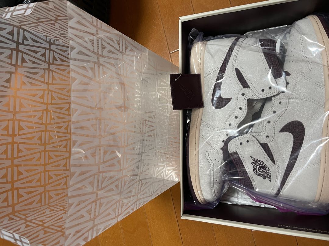 ア・マ・マニエール × ナイキ エアジョーダン1 レトロ ハイ OG "セイルアンドバーガンディ" 28.5cm