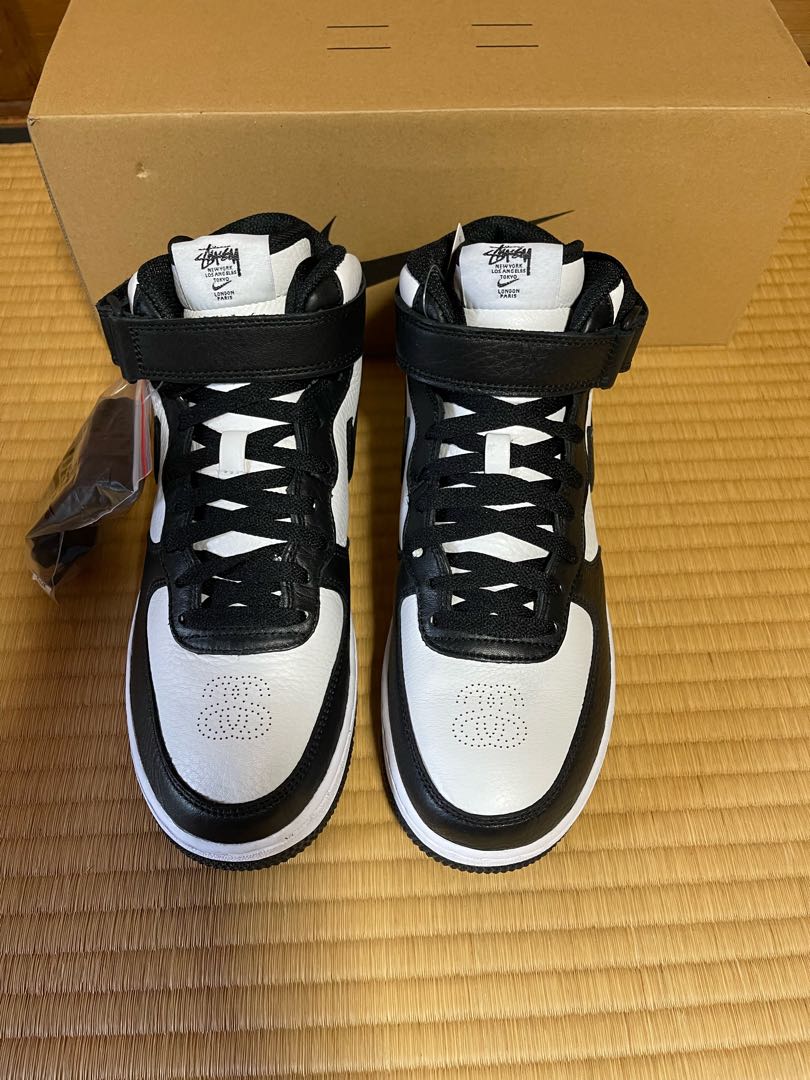 Stussy x Nike Air Riryoku 1 Mid "Black and Light Bone" 25.5cm