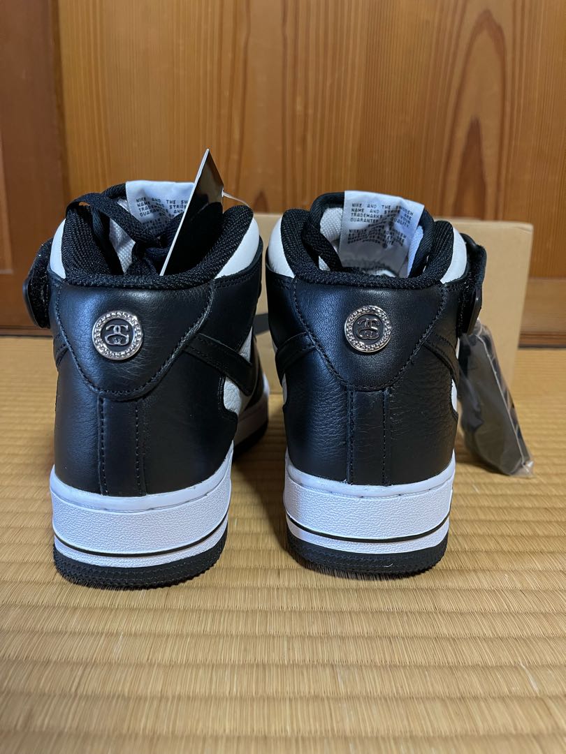 Stussy x Nike Air Riryoku 1 Mid "Black and Light Bone" 25.5cm