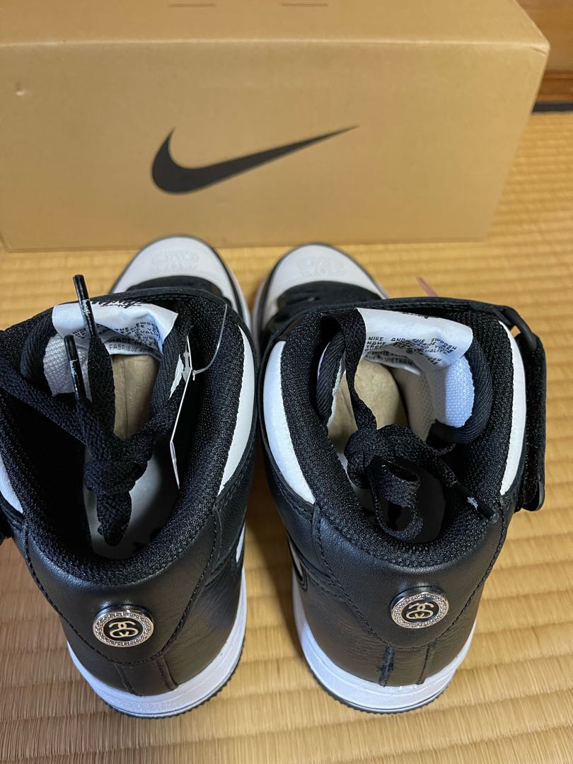 Stussy x Nike Air Riryoku 1 Mid "Black and Light Bone" 25.5cm