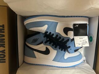 ナイキ  エアジョーダン1 ハイ GS "ホワイト/ユニバーシティブルー/ブラック" 575441-134 25cm