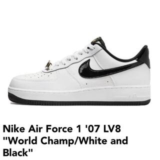 ナイキ エアフォース1 '07 LV8 "ワールドチャンプ/ホワイト アンド ブラック" 25cm