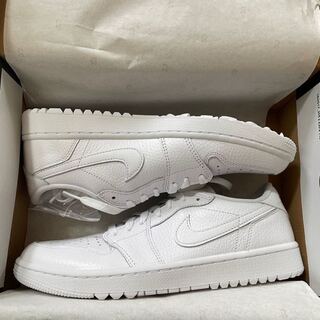 NIKE AIR JORDAN1 LOW GOLF Triple White 26cm