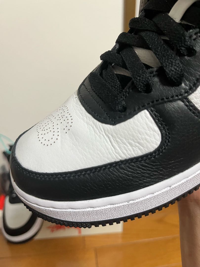 ステューシー × ナイキ エアフォース1 ミッド "ブラック アンド ライトボーン" DJ7840-002 24.5cm