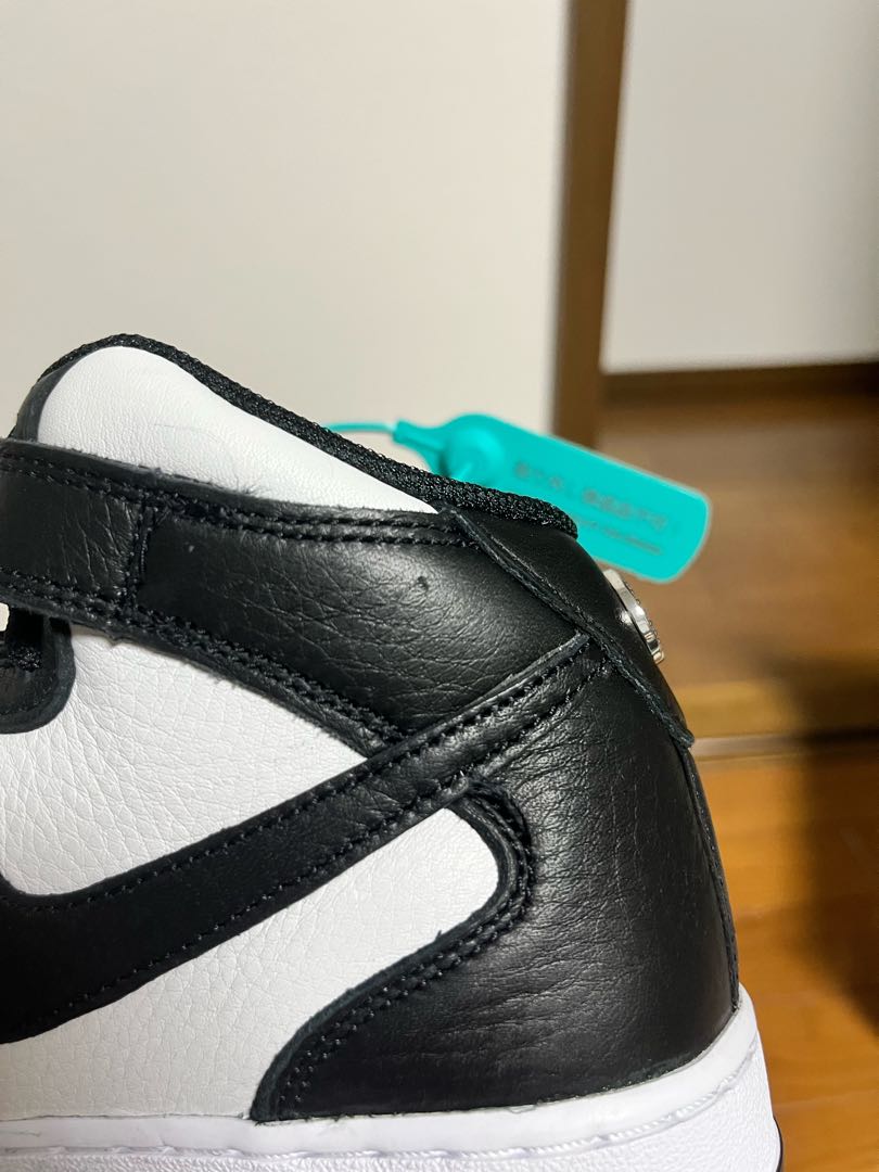 ステューシー × ナイキ エアフォース1 ミッド "ブラック アンド ライトボーン" DJ7840-002 24.5cm