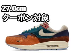 早い者勝ち カシナ × ナイキ エアマックス1 "ウォナン/オレンジ" 27cm