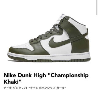 ナイキ ダンク ハイ "チャンピオンシップ カーキ" DD1399-107 28cm