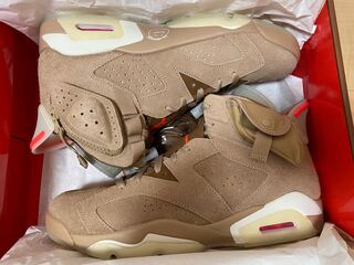 トラヴィス・スコット × ナイキ エアジョーダン6 "ブリティッシュカーキ" DH0690-200 27.5cm