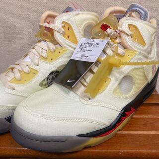 オフホワイト × ナイキ エアジョーダン5 "セイル" 28.5cm