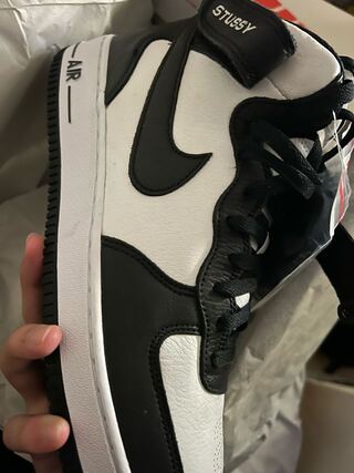 ステューシー × ナイキ エアフォース1 ミッド "ブラック アンド ライトボーン" 29cm