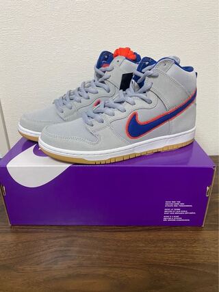 ナイキ SB ダンク ハイ "ラッシュ ブルー アンド チーム オレンジ/ニューヨーク メッツ" 26.5cm