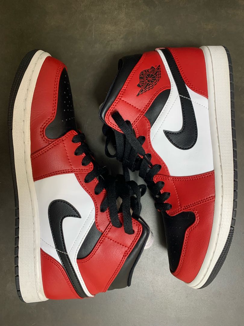 NIKE AIR JORDAN 1 MID CHICAGO BLACK TOE Nike Air Jordan 1 Mid Chicago Black Toe 26.5cm