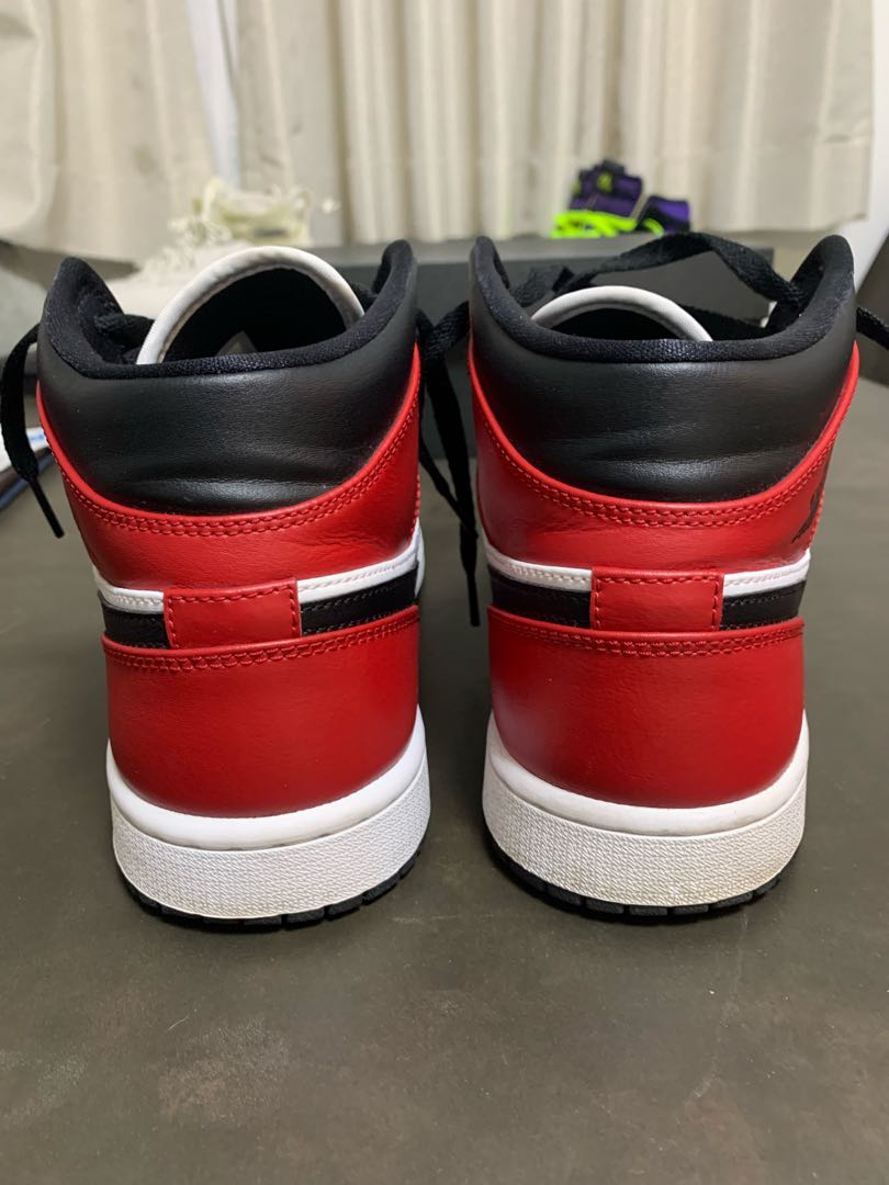 NIKE AIR JORDAN 1 MID CHICAGO BLACK TOE Nike Air Jordan 1 Mid Chicago Black Toe 26.5cm