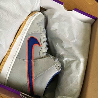 ナイキ SB ダンク ハイ "ラッシュ ブルー アンド チーム オレンジ/ニューヨーク メッツ" 26.5cm