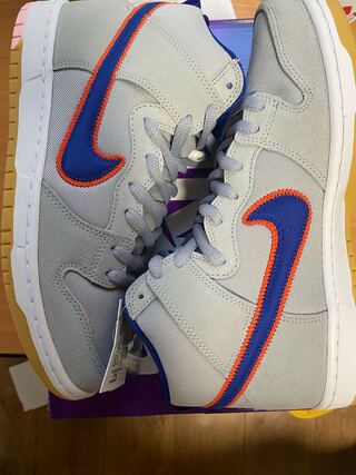 ナイキ SB ダンク ハイ "ラッシュ ブルー アンド チーム オレンジ/ニューヨーク メッツ"  27cm