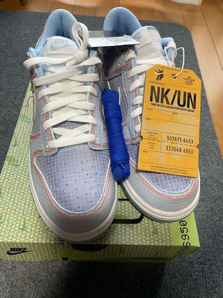 ユニオン × ナイキ ダンク ロー パスポートパック "アルゴン/ハイパーロイヤル" 27.5cm