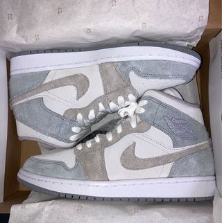 Nike WMNS Air Jordan 1 Mid SE "Particle Grey" DO7139-002 27cm