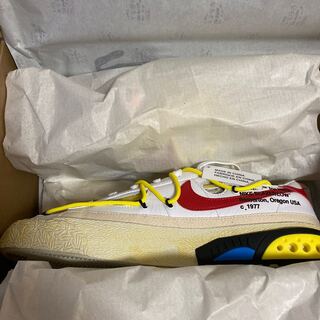 オフホワイト × ナイキ ブレーザー ロー "ホワイト アンド ユニバーシティ レッド" DH7863-100 29cm