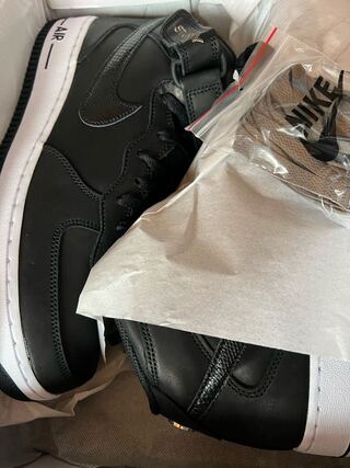 ステューシー × ナイキ エアフォース1 ミッド "ブラック/ブラック" 28cm