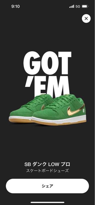 ナイキ SB GS ダンク ロー "セント・パトリックス・デイ/シャムロック" 27.5cm