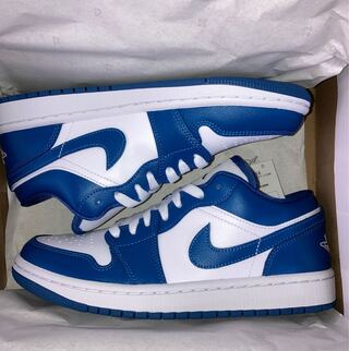 ナイキ ウィメンズ エアジョーダン1 ロー "マリーナブルー" 24.5cm
